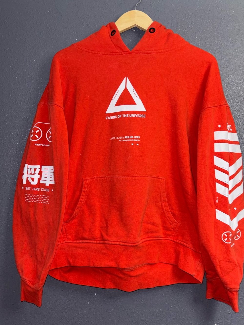 Fabric of the Universe Graphic Hoodie with White Tech Prints